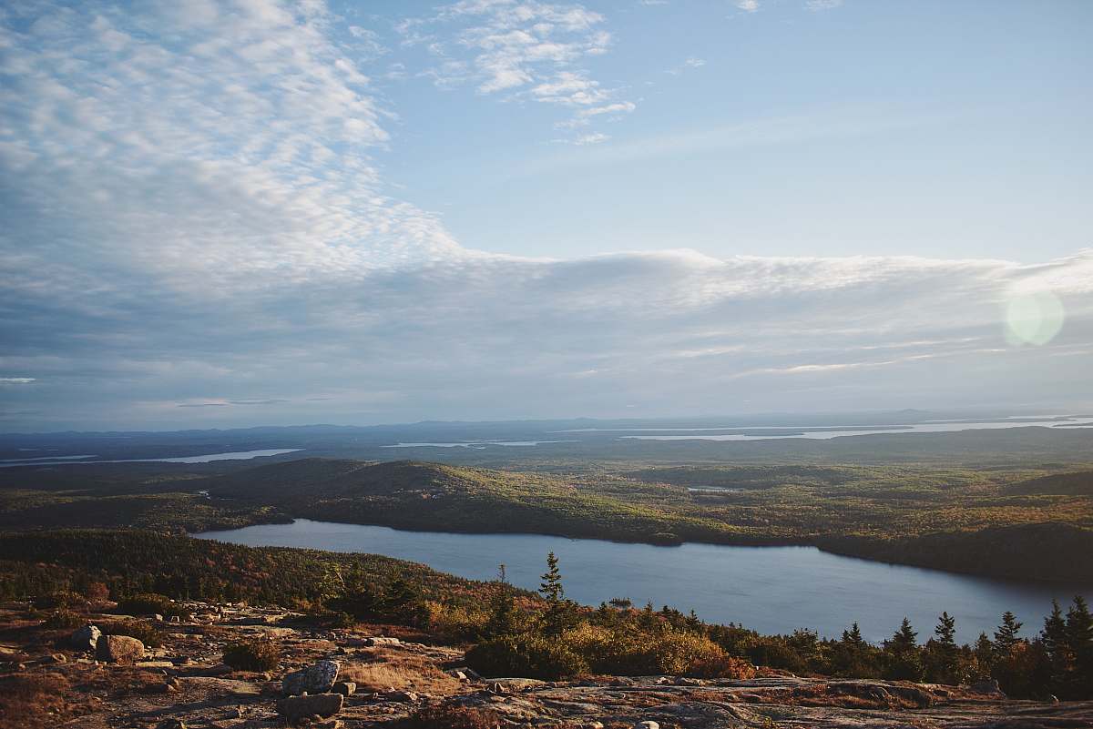 cadillac mountain landscape photo of a lake bar harbor